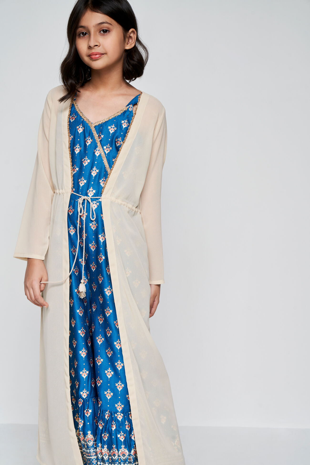 Embellished Solid Shrug, Beige, image 5